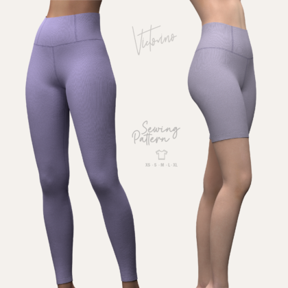 Patrón de costura - Leggin deportivo largo y corto Mujer