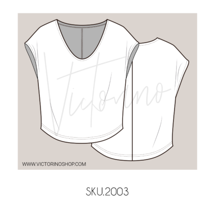 Patrón de costura - Blusa mujer sin mangas