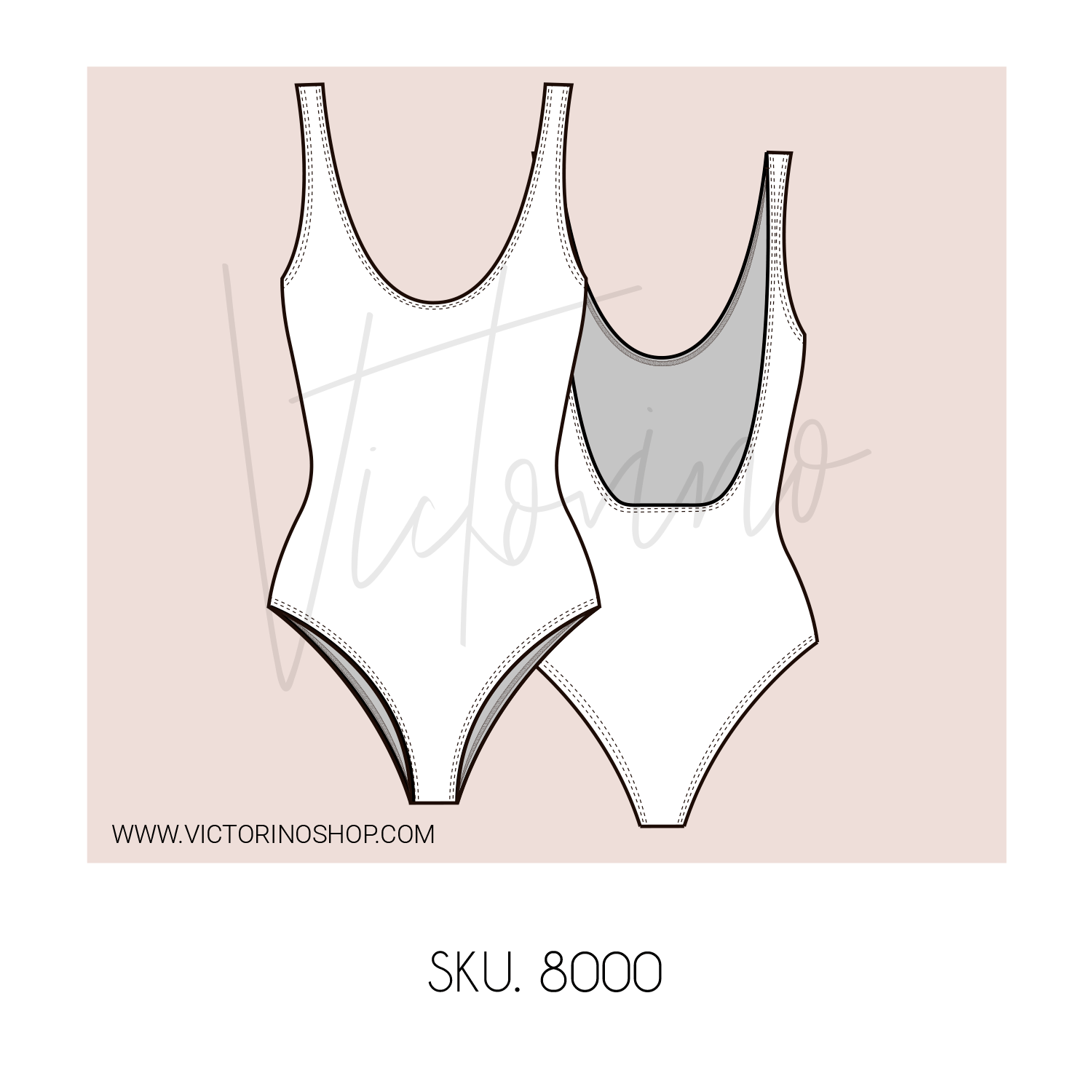 Patron de costura Body Bikini Banador traje de bano enterizo Mujer Victorino