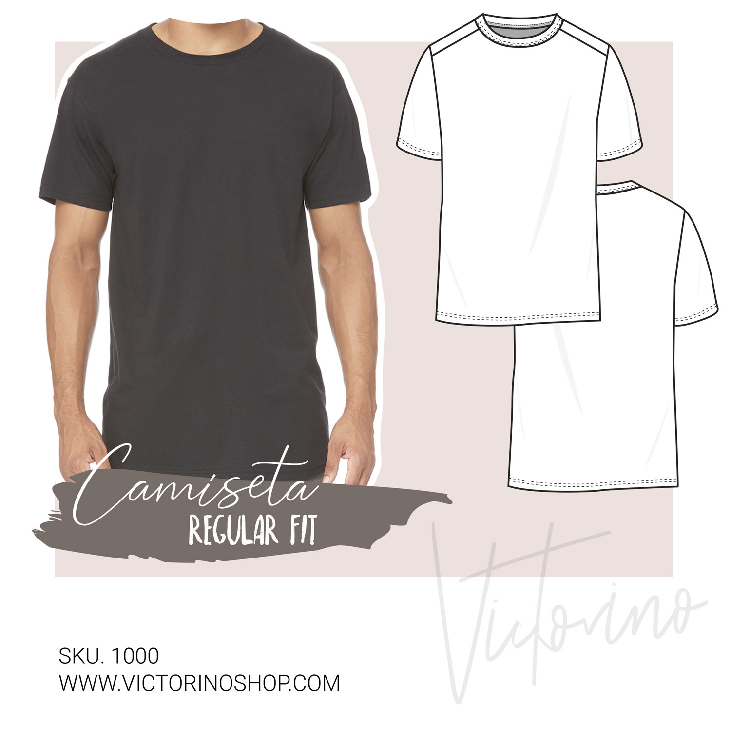 Patrón de costura - Camiseta básica hombre fit regular - Victorino