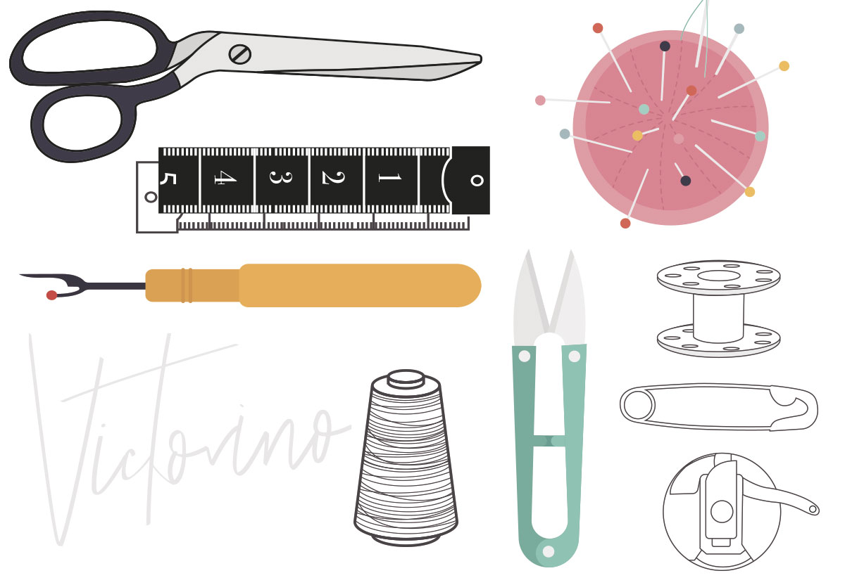 Caja con el mejor kit de herramientas definitivo para tu taller de costura