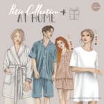 Pijamas - Colección Completa At Home - Patrónes de costura con 4 diseños + patrón de regalo