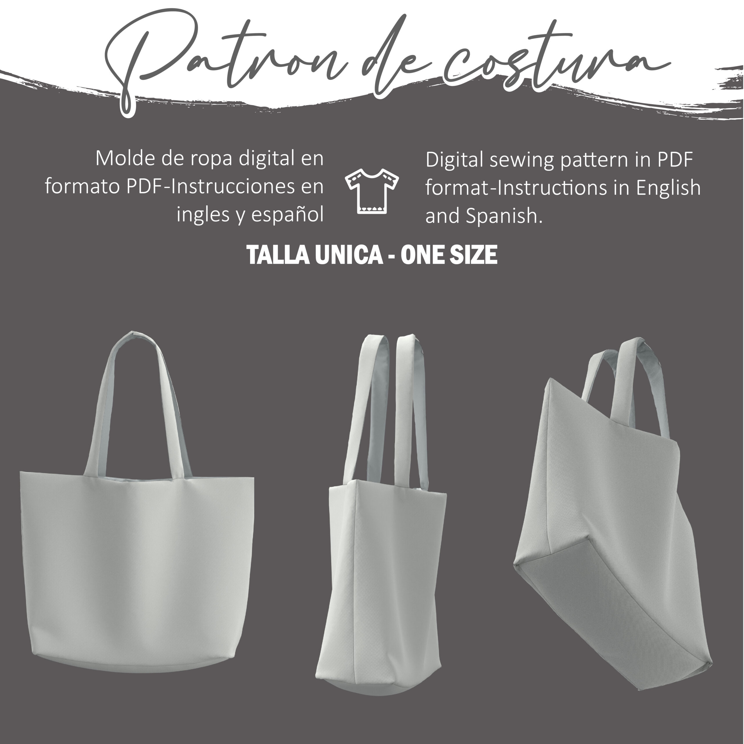 Tote bag con cremallera » Patrones en pdf