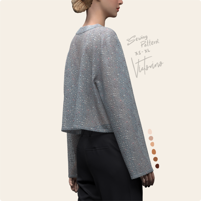 Patrón de costura PDF - Blusa estilo Boho manga larga / Boho style long sleeve blouse - Imagen 2