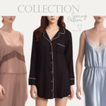 Colección de pijamas Satín seda y encaje para dormir - Patrón de costura PDF A0 y doméstico en todas las tallas